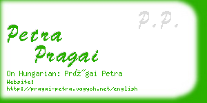 petra pragai business card